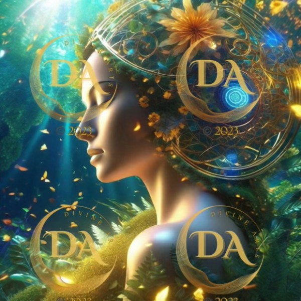 Diamond Sutra Art Print - Portrait of Divine Feminine Goddess Embodied as Young Lady in Nature
